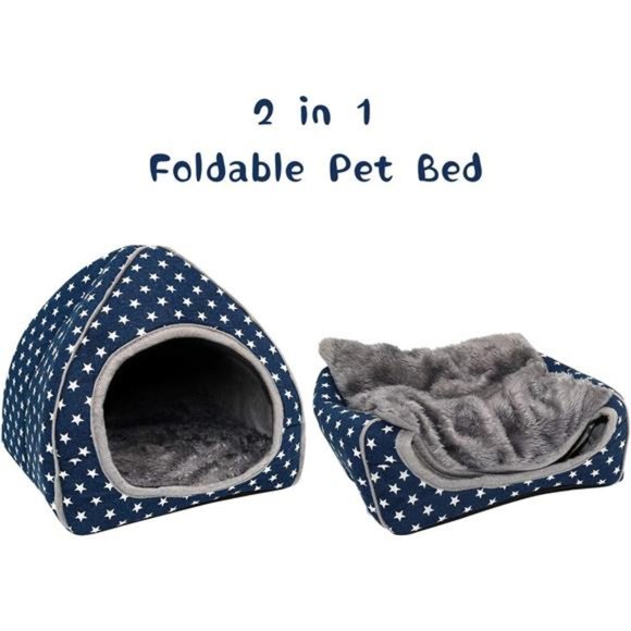 Guinea Pig House Bed Cozy Hamster Cave Large Hideout for Dwarf Rabbits Hedgehog - Picture 5 of 7